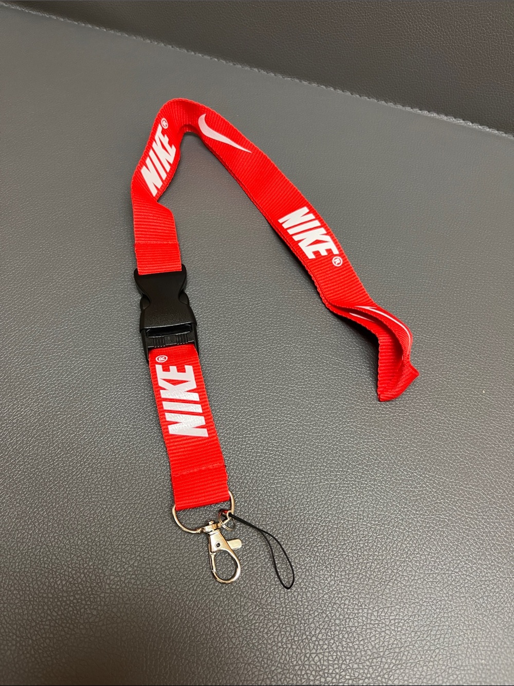 Nike Red Lanyard Key & ID Holder with swivel Clip